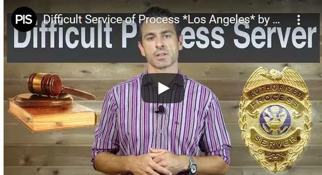 Video of expert process server in action