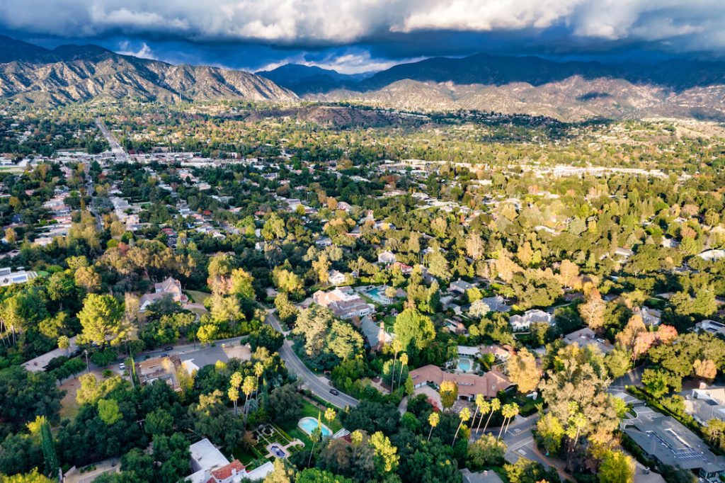 Foothills of Pasadena California