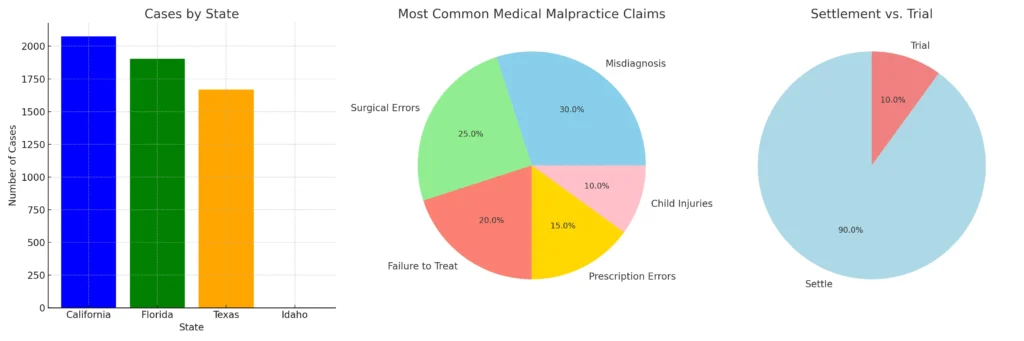 Medical Malpractice statistics lithograph