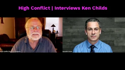 Private investigator Ken Childs discussing divorce investigations and legal surveillance evidence on High Conflict with Brook