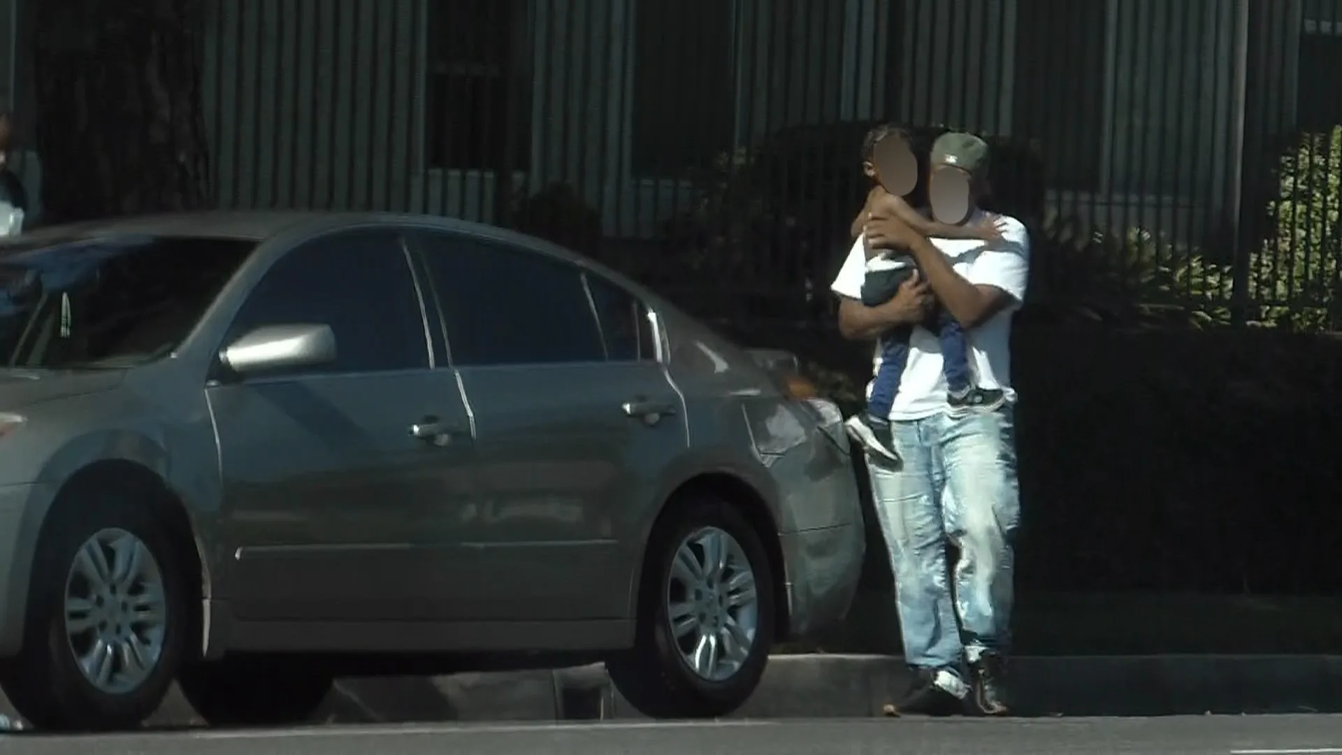 man carrying baby for child custody