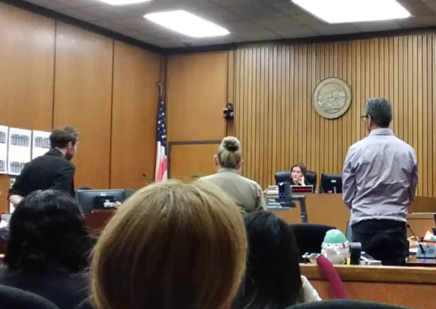 Ken Childs, private investigator, testifying in court about surveillance evidence